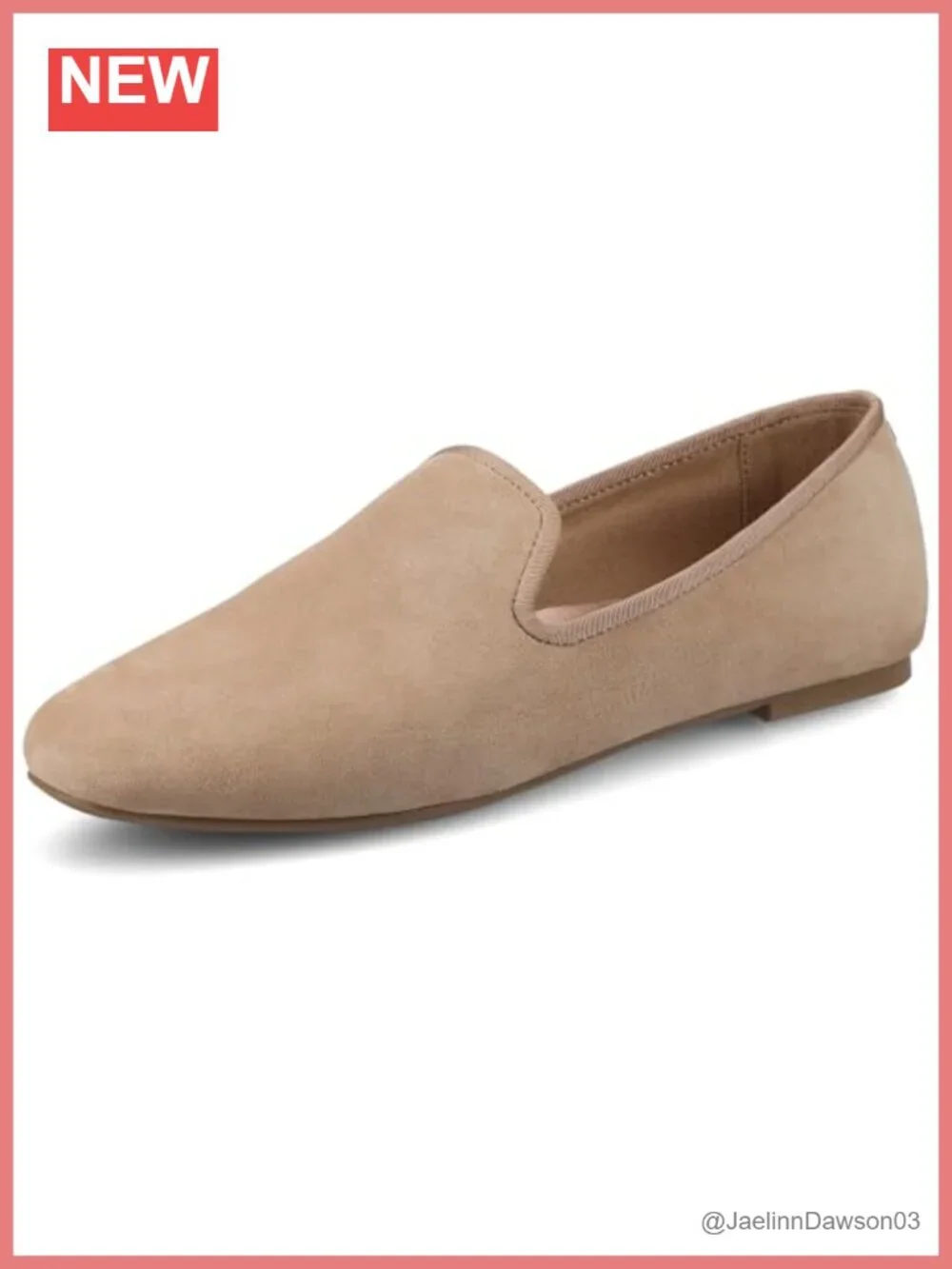 Suede Ballet Flats with Cushioned Insole Slip-On Loafers
